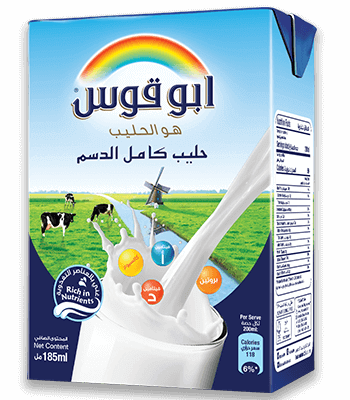 حليب أبو قوس طويل الأجل كامل الدسم